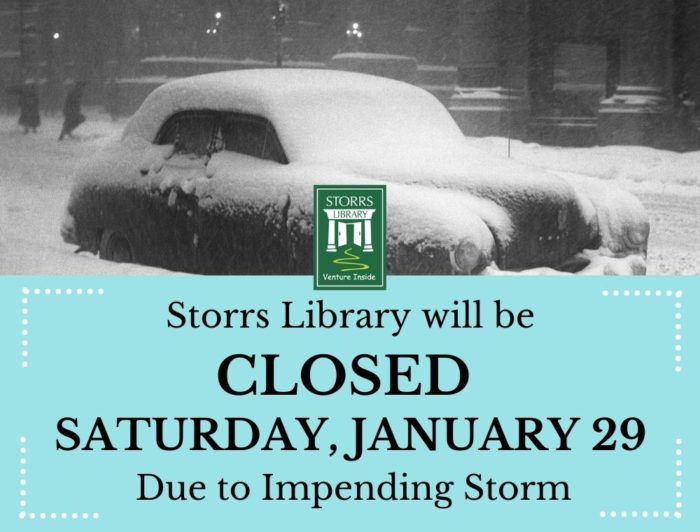 Storrs Library Closed January 29
