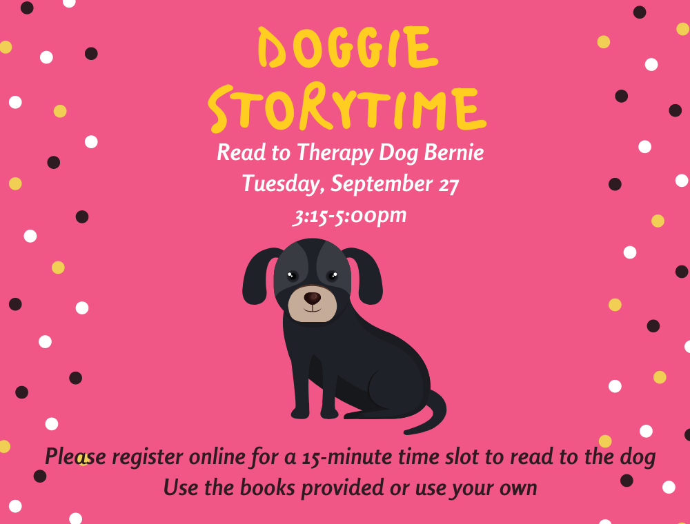 Doggie Storytime: Read to Therapy Dog Bernie